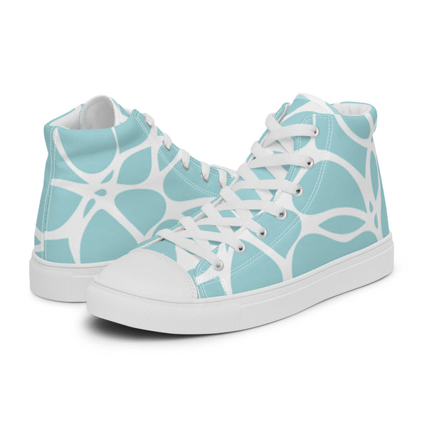 HA!LO Aqua Mosaic #94 Women’s Canvas High Top Sneakers