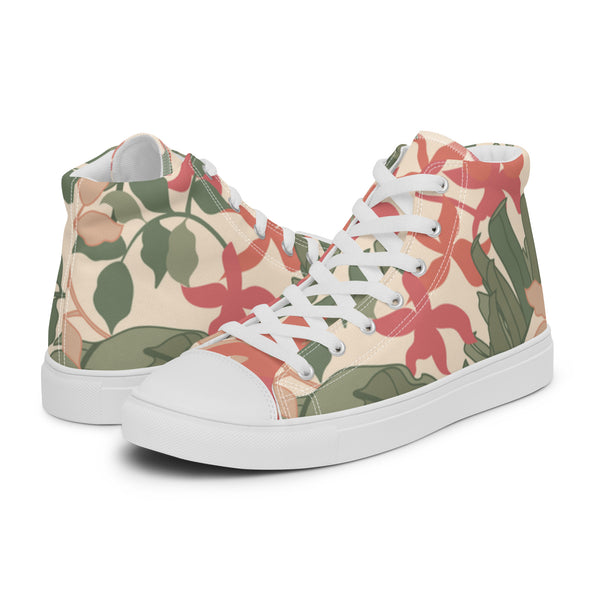 HA!LO Tropical Floral #100 Women’s Canvas High Top Sneakers