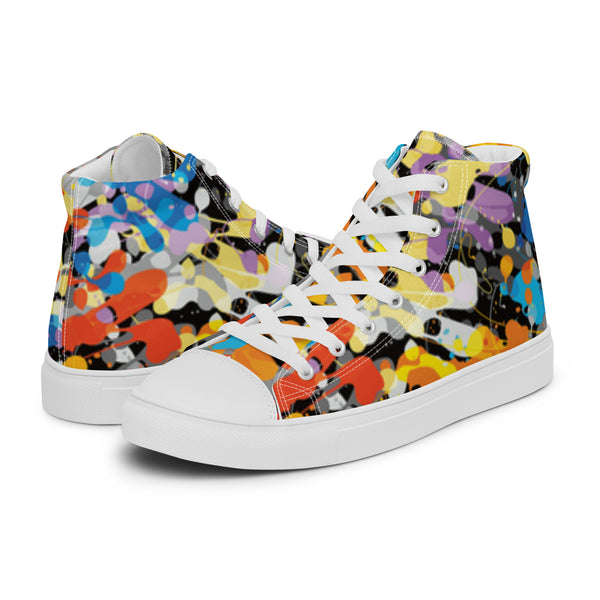 HA!LO Layered Spaces #279 — Women's Canvas High Top