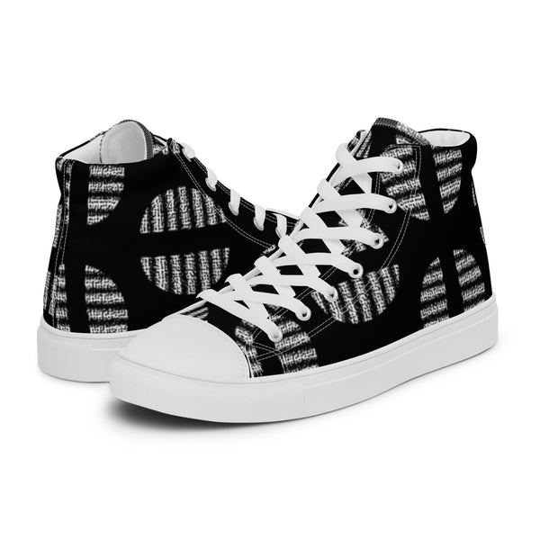 HA!LO Black Graphic #104 Women’s Canvas High Top Sneakers