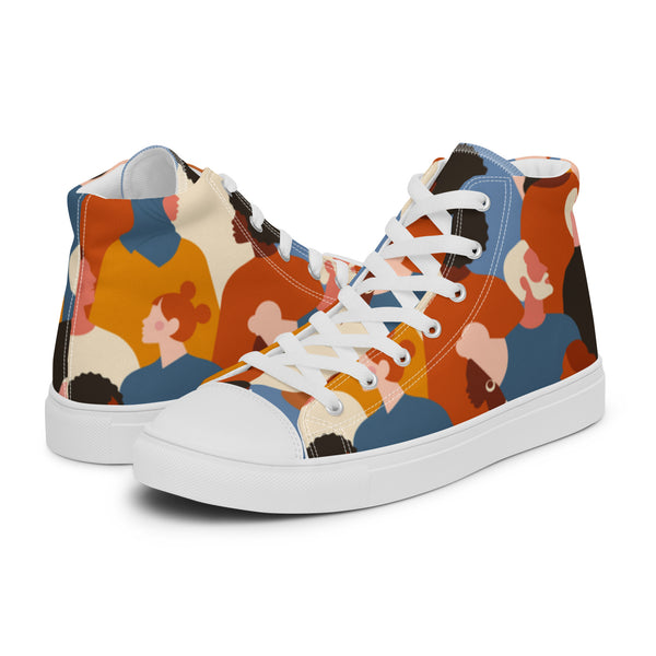 HA!LO Orange Camo #107 Women’s Canvas High Top Sneakers
