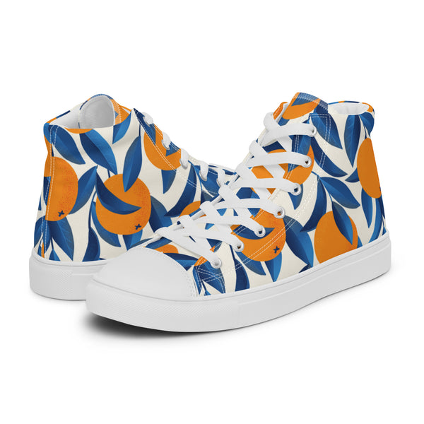 HA!LO Blue Leaf #111 Women’s Canvas High Top Sneakers