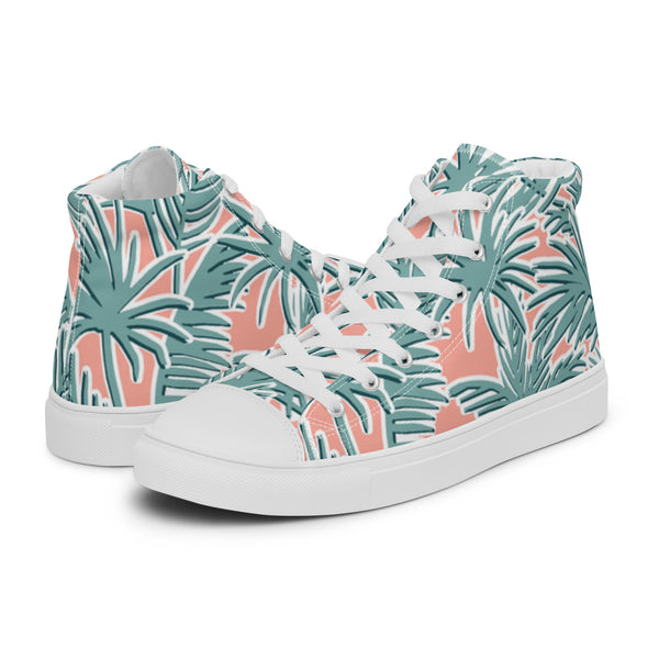 HA!LO Monstera Leaf #114 Women’s Canvas High Top Sneakers