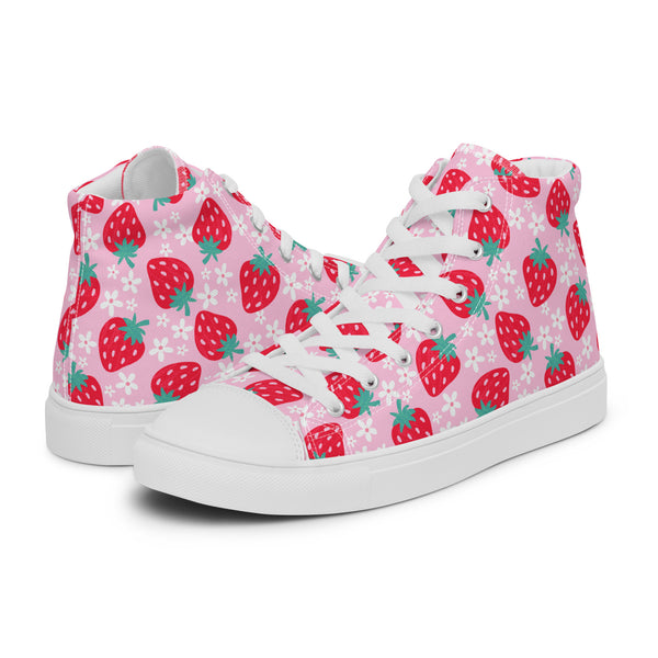 HA!LO Red Strawberry #120 Women’s Canvas High Top Sneakers