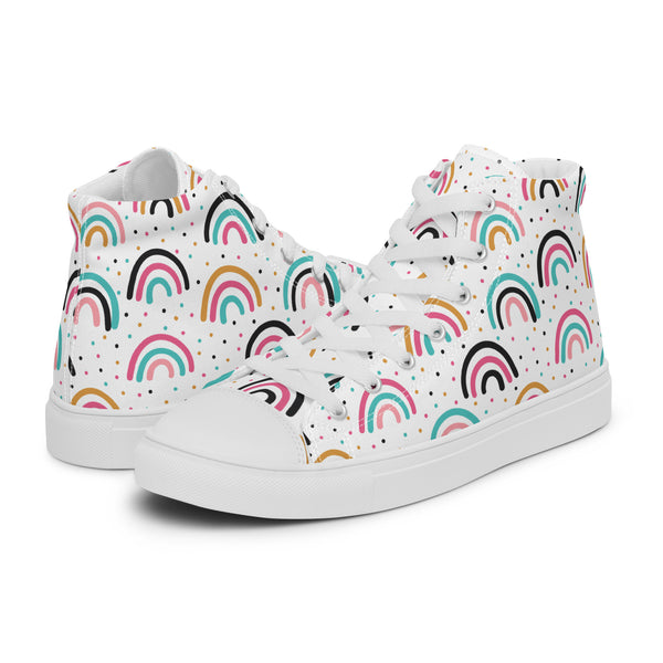 HA!LO Rainbow Arch #131 Women’s Canvas High Top Sneakers