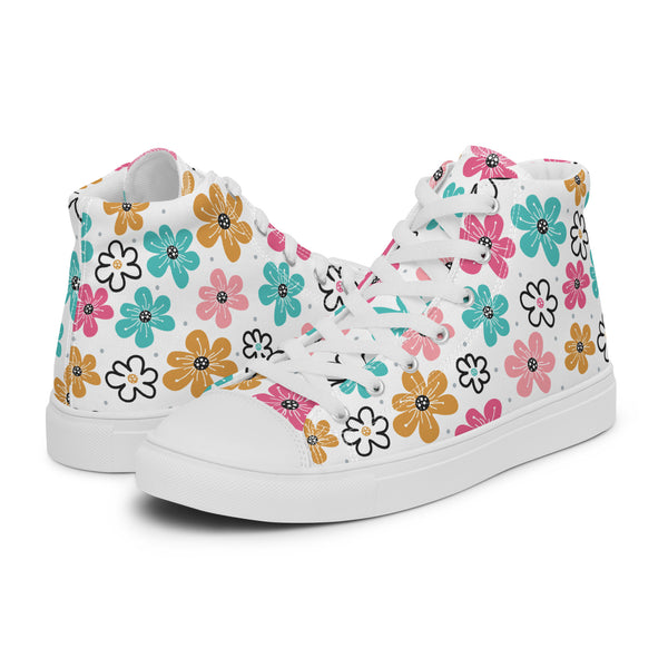 HA!LO Retro Flower #133 Women’s Canvas High Top Sneakers