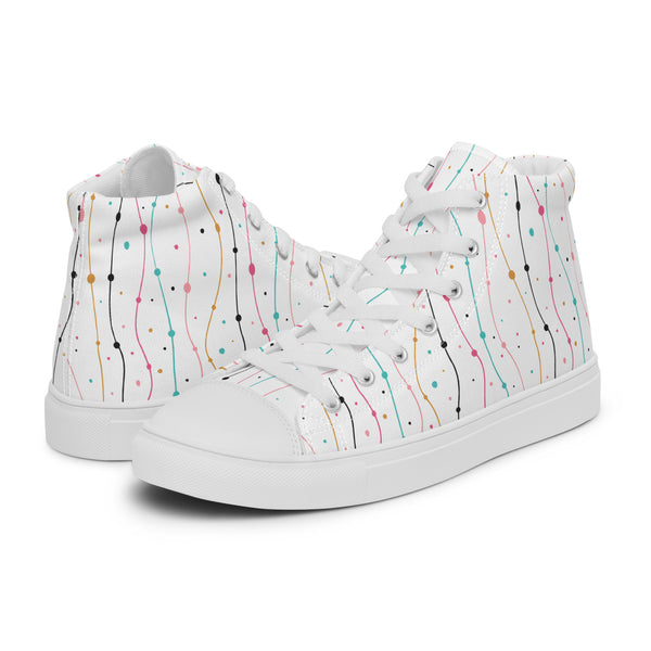 HA!LO Confetti Rain #137 Women’s Canvas High Top Sneakers