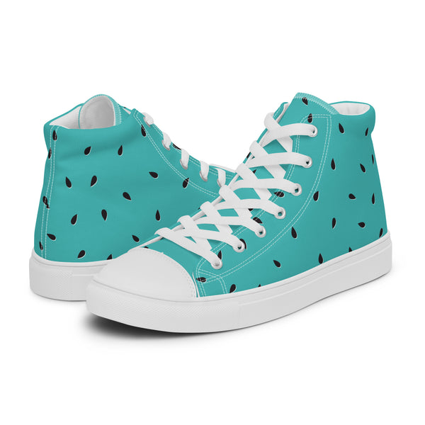 HA!LO Teal Seed #147 Women’s Canvas High Top Sneakers