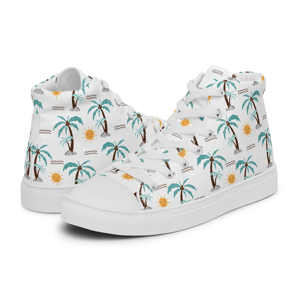 HA!LO Palm Tree #148 Women’s Canvas High Top Sneakers