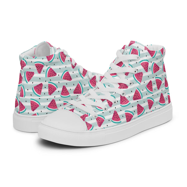 HA!LO Watermelon Slice #150 Women’s Canvas High Top Sneakers