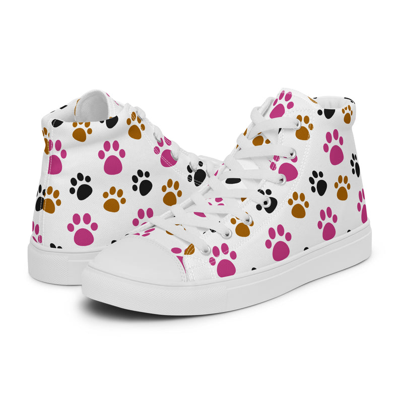 Colorful Paw High Top #167 - Canvas High Top Sneakers | HA!LO