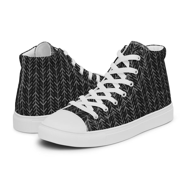 HA!LO Dark Herringbone #172 Women’s Canvas High Top Sneakers