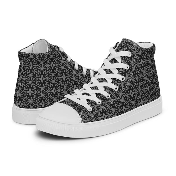 HA!LO Black Lace #177 Women’s Canvas High Top Sneakers