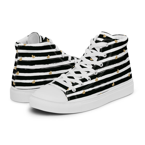 HA!LO Gold Stripe #187 Women’s Canvas High Top Sneakers