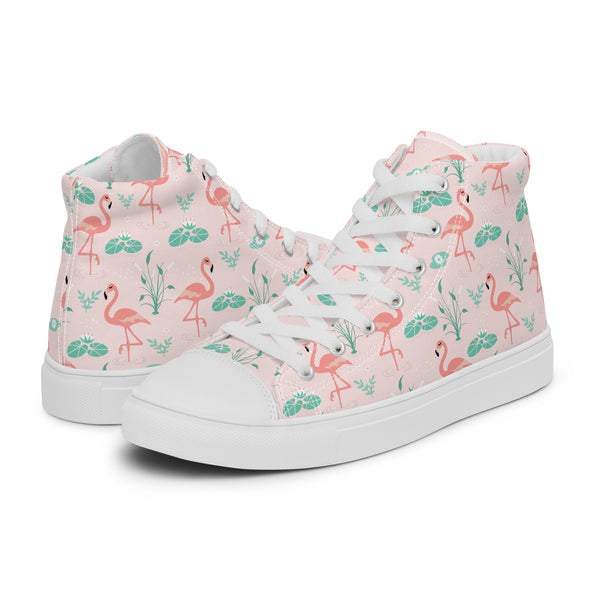 HA!LO Flamingo #283 — Women's Canvas High Top