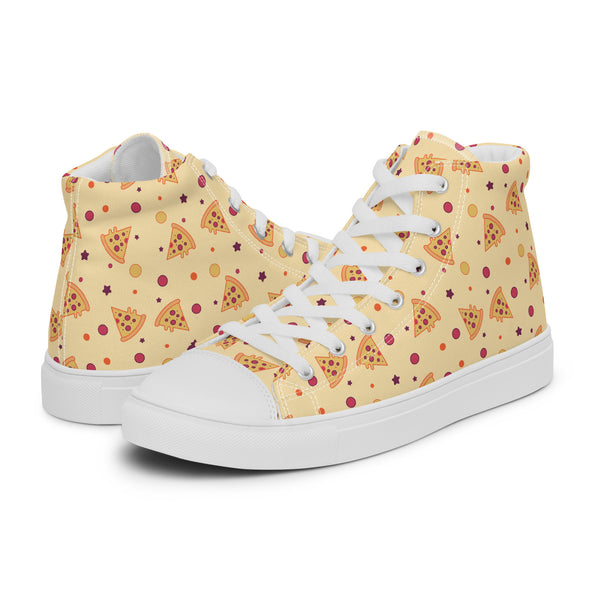 HA!LO Pizza Cookie #193 Women’s Canvas High Top Sneakers