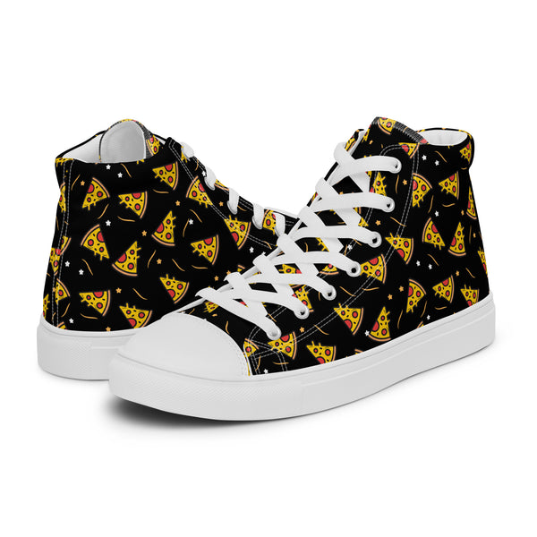 HA!LO Dark Pizza #194 Women’s Canvas High Top Sneakers