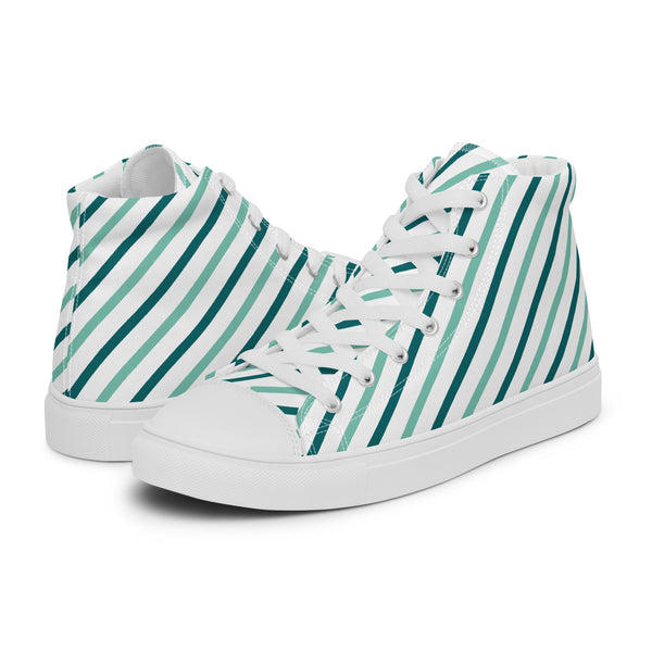 HA!LO Green Stripe #202 Women’s Canvas High Top Sneakers