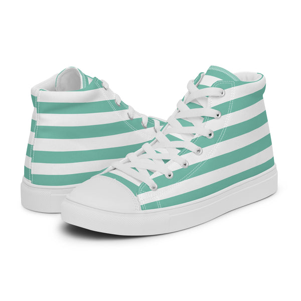 HA!LO Mint Stripe #206 Women’s Canvas High Top Sneakers