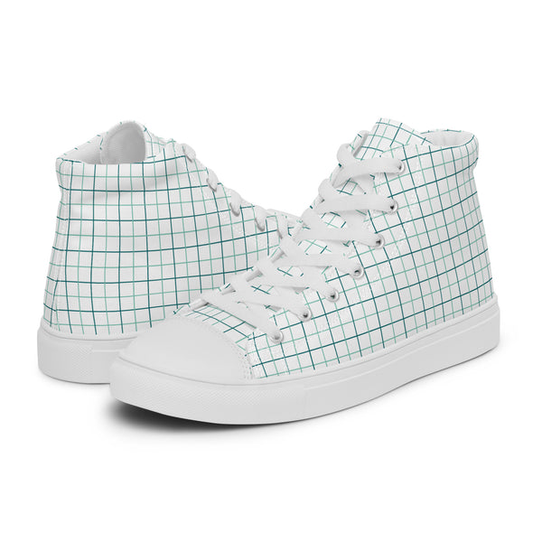 HA!LO Mint Grid #208 Women’s Canvas High Top Sneakers