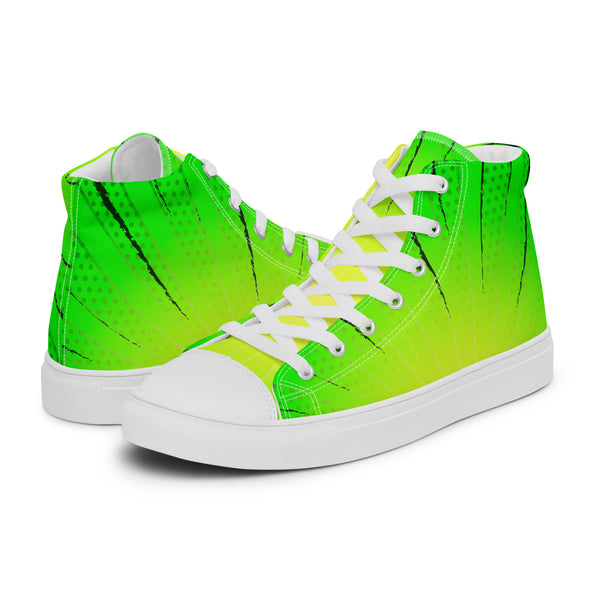 HA!LO Neon Green #214 Women’s Canvas High Top Sneakers
