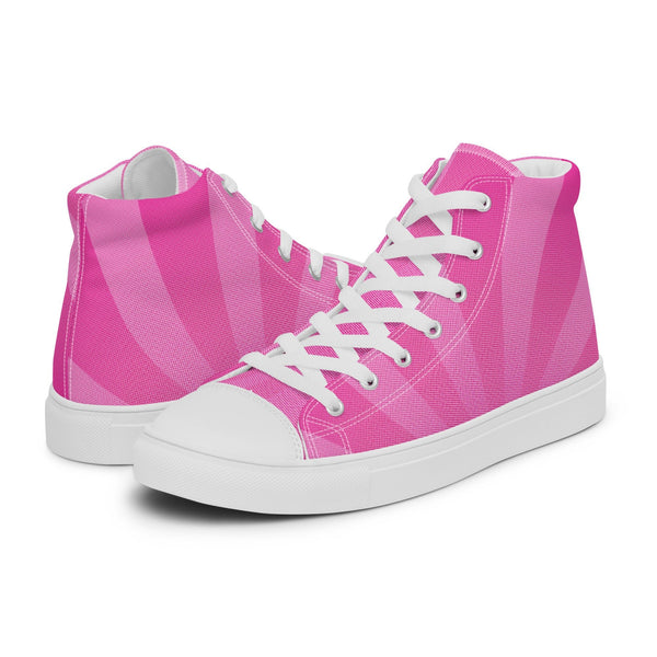 HA!LO Pink Buffalo #217 Women’s Canvas High Top Sneakers