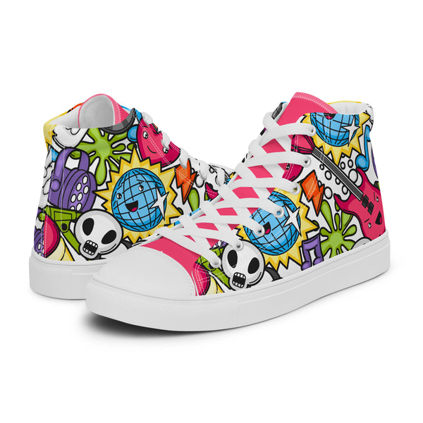 HA!LO Sugar Skull #218 Women’s Canvas High Top Sneakers