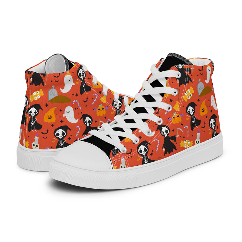 Orange Halloween High Top #232 - Canvas High Top Sneakers | HA!LO