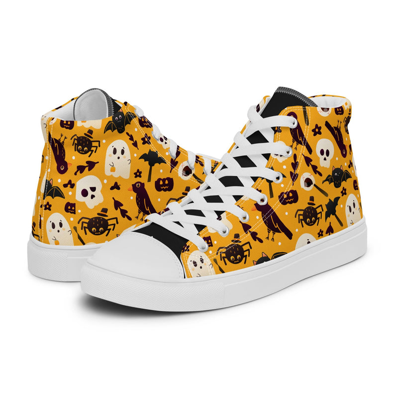 Halloween Cat High Top #235 - Canvas High Top Sneakers | HA!LO