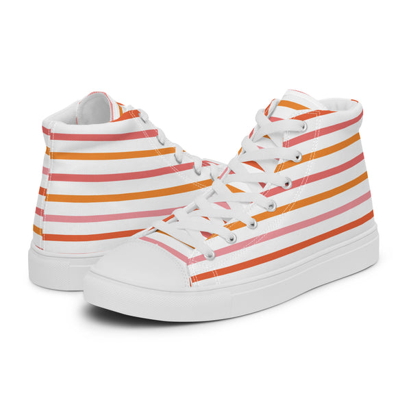 HA!LO Orange Stripe #237 Women’s Canvas High Top Sneakers