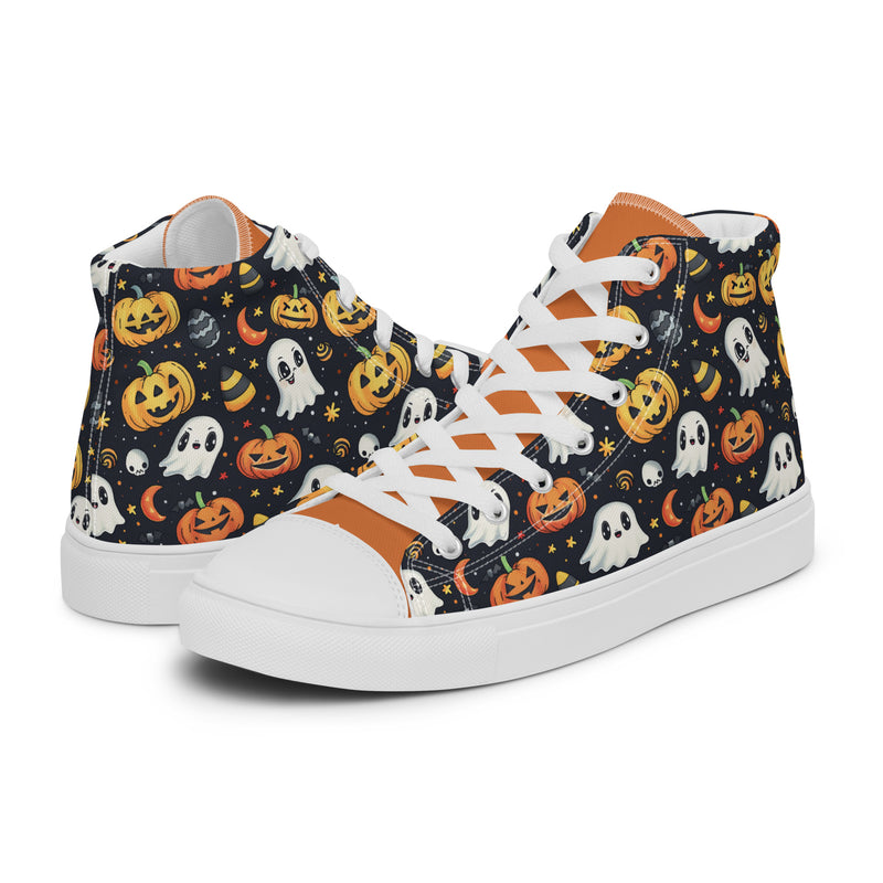 Halloween Ghost High Top #244 - Canvas High Top Sneakers | HA!LO