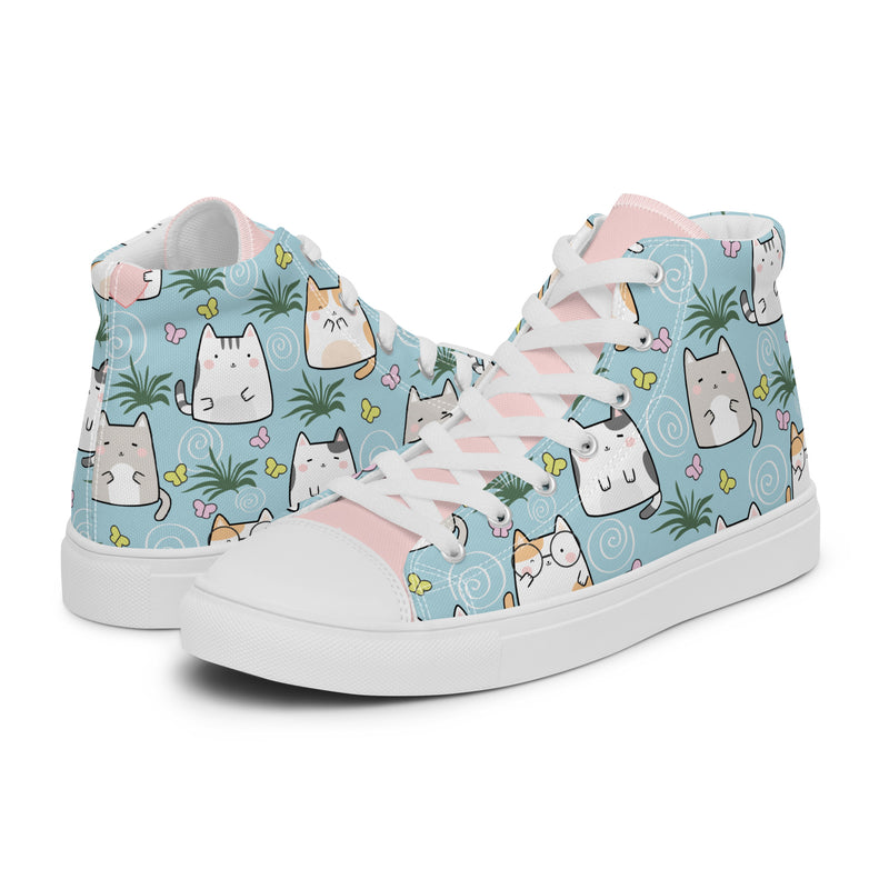 Plant Cat High Top #248 - Canvas High Top Sneakers | HA!LO