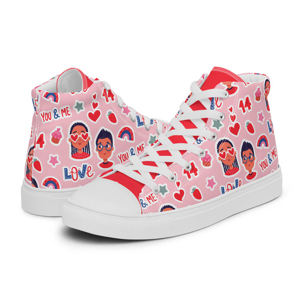 HA!LO Valentine Girl #259 Women’s Canvas High Top Sneakers