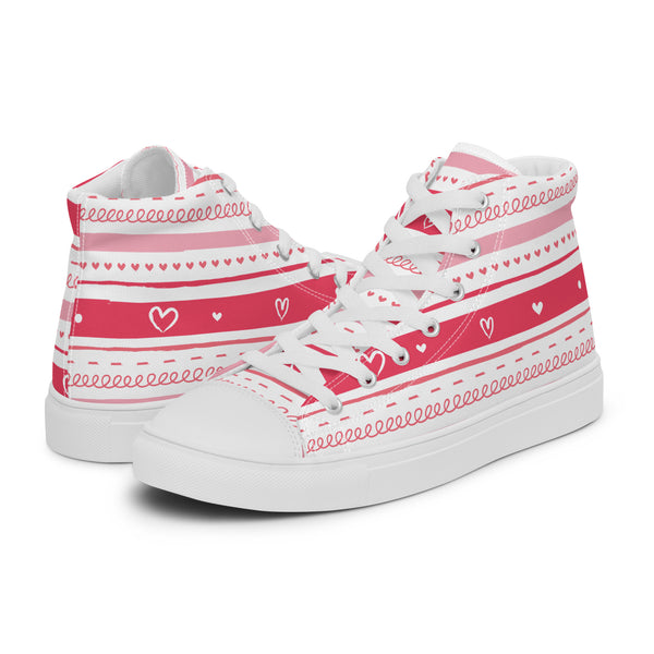 HA!LO Love Letter #269 Women’s Canvas High Top Sneakers