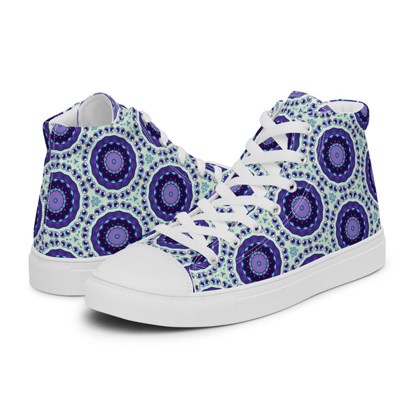 HA!LO Violet Circle #255 Women’s Canvas High Top Sneakers