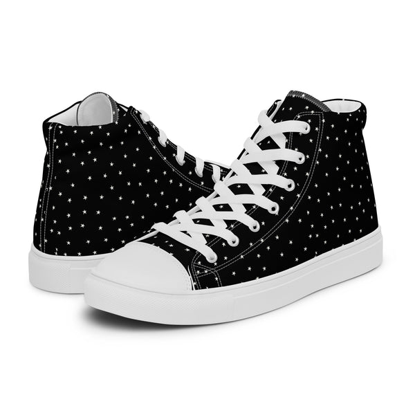 HA!LO Black Polka Dot #292 — Women's Canvas High Top