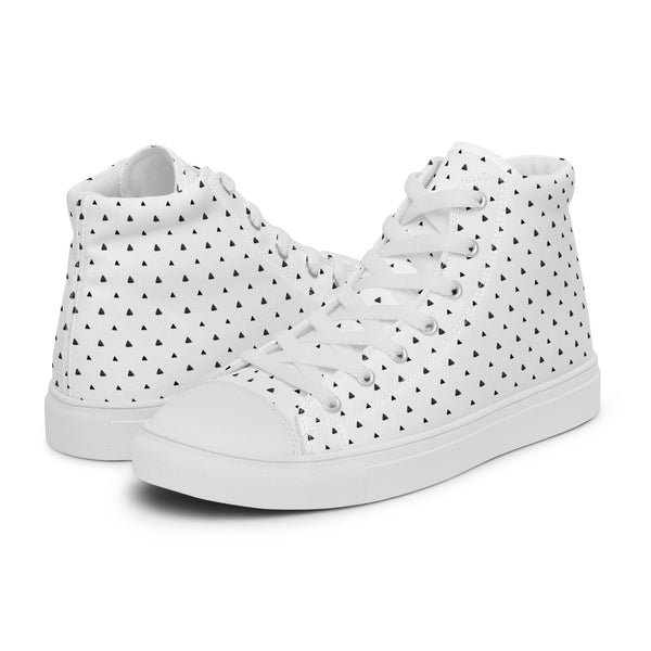 HA!LO White Polka Dot #294 — Women's Canvas High Top