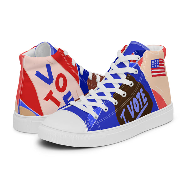 HA!LO Vote Blue #297 — Women’s Canvas High Top