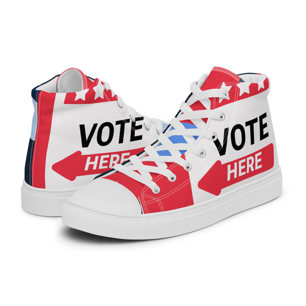 HA!LO Vote Red #302 — Men’s Canvas High Top