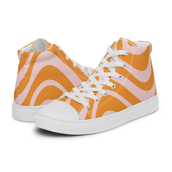HA!LO Orange Swirl #305 — Men’s Canvas High Top