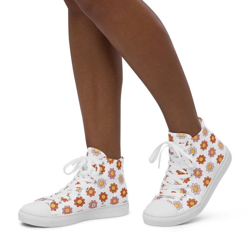 Daisy Sun High Top #308 - Opposite Side | HA!LO Canvas Sneakers