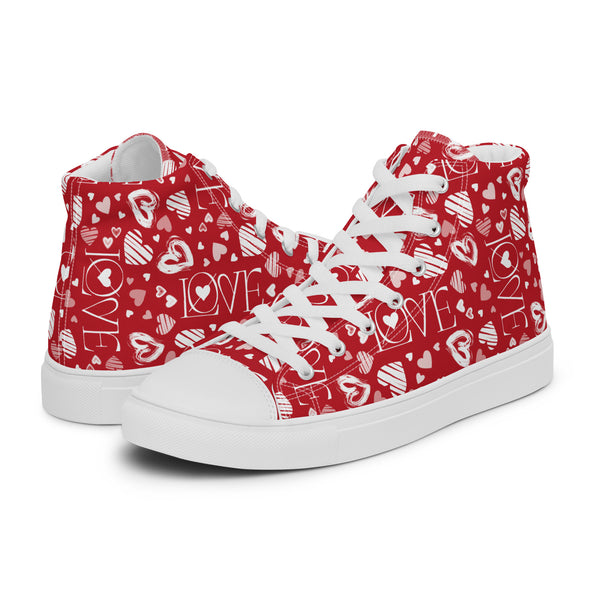 HA!LO Peace & Love #349 — Women’s Canvas High Top