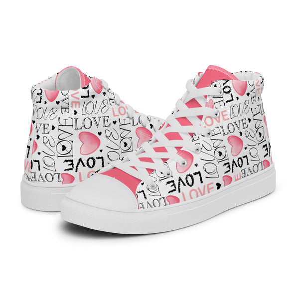 HA!LO Love Letter #350 — Women’s Canvas High Top