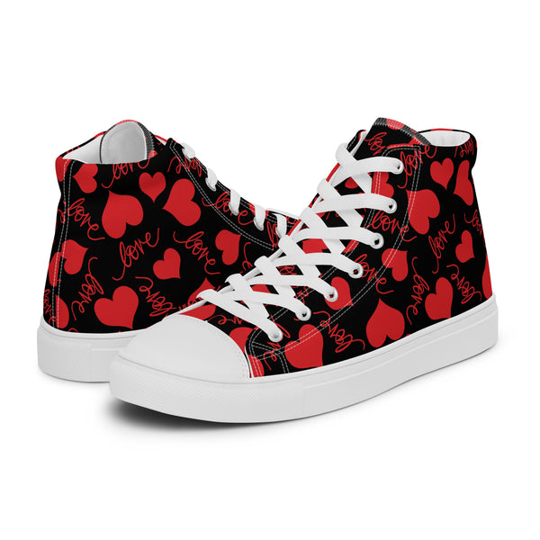 HA!LO Valentine Heart #351 — Women’s Canvas High Top