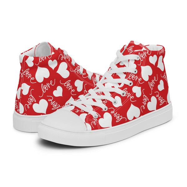 HA!LO Red Heart #355 — Women’s Canvas High Top