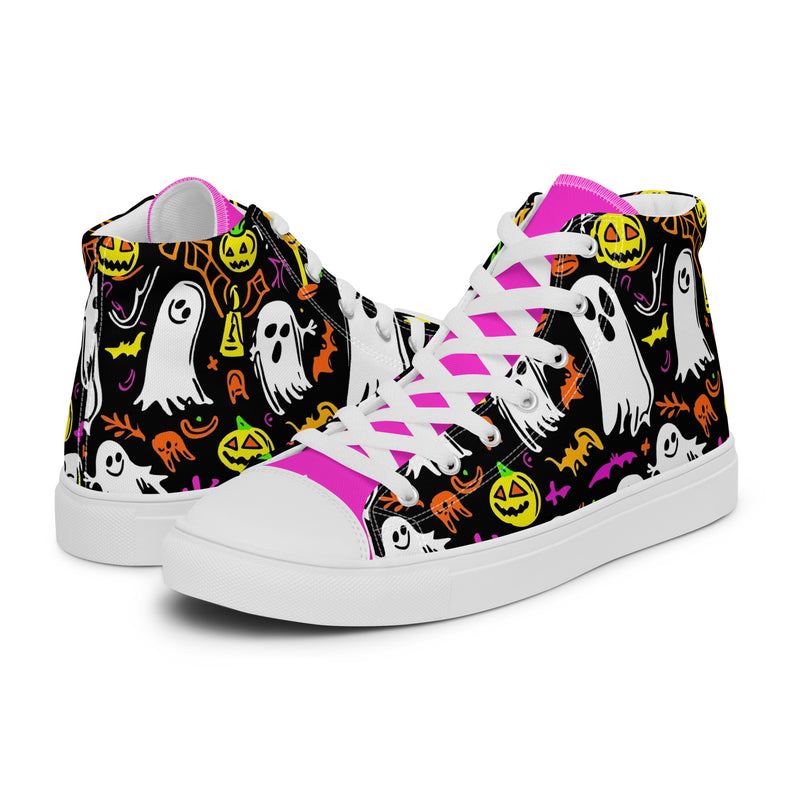 Halloween Ghost Party High Top #355 - Canvas High Top Sneakers | HA!LO