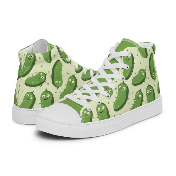 HA!LO Pickle Print #333 — Women’s Canvas High Top