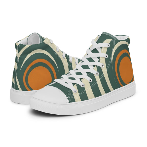 HA!LO Retro Circle #341 — Women’s Canvas High Top