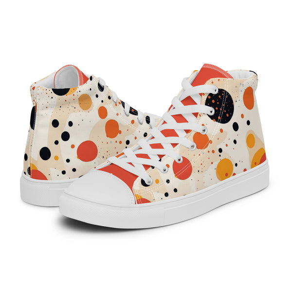 HA!LO Playful Dot #343 — Women’s Canvas High Top