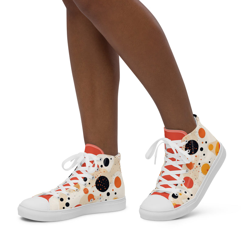 HA!LO Playful Dot #343 — Women’s Canvas High Top